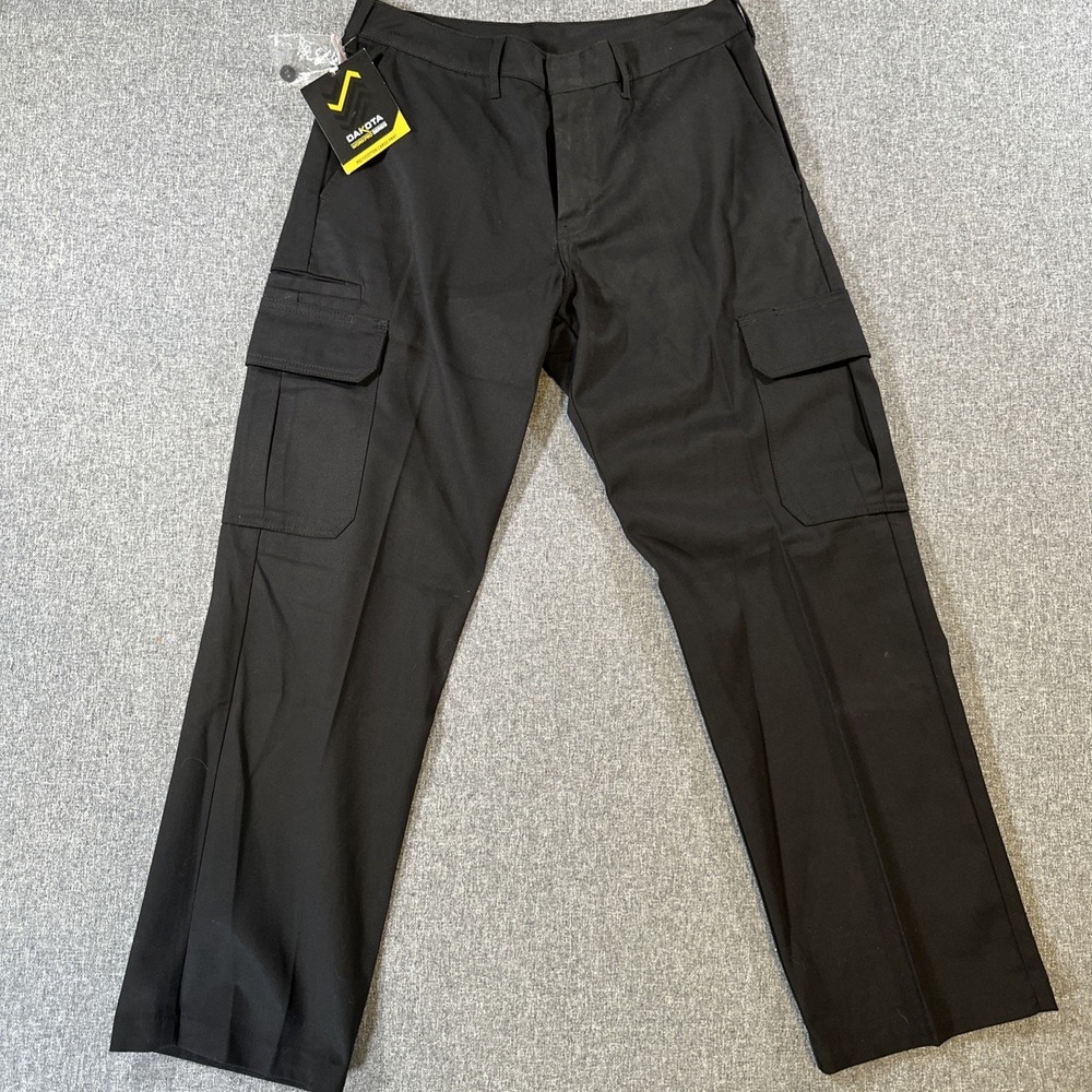 Dakota WorkPro Series Cargo Work Pants 30x32 NWT Black Poly Cotton Utility